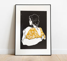 Load image into Gallery viewer, It&#39;s a kind of Magic / TWO color Linocut Print
