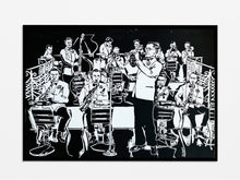 Load image into Gallery viewer, King of Swing / Benny Goodman Orchestra / BIG!!! Linocut print
